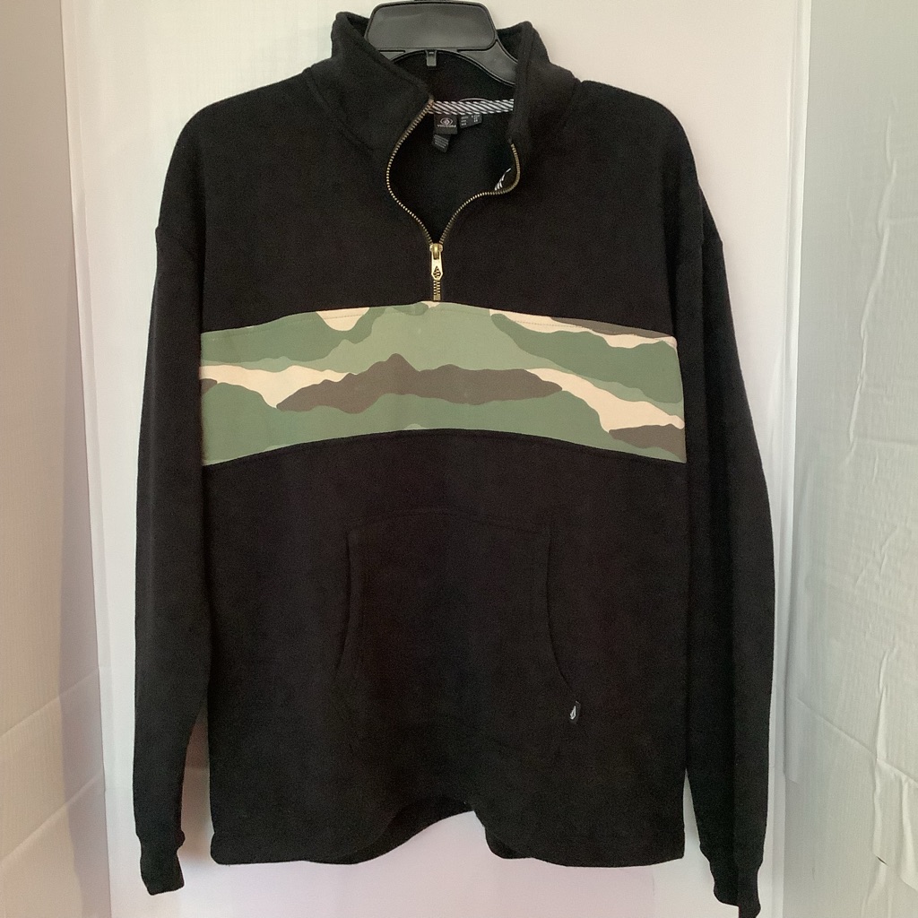 Volcom Stone Stacked Mock Neck Hoodie Sz Large Nwt